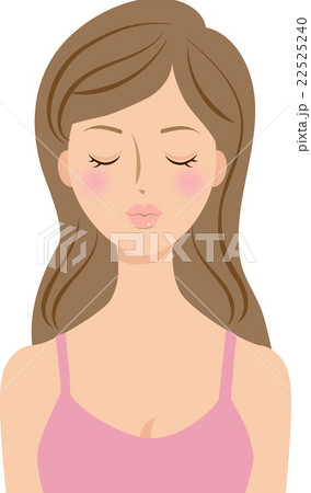 女性 美容 スキンケア キス顔のイラスト素材