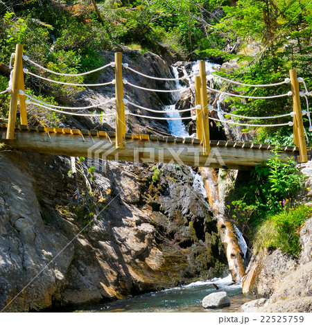 bridge over a mountain river bridge over a mountain river 22525759