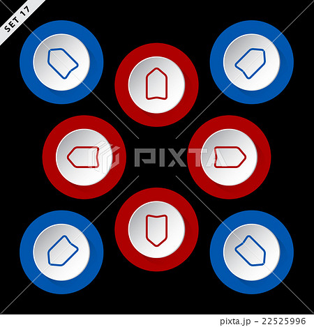 red and blue arrows in eight directions 22525996