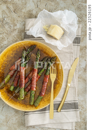 Purple asparagus with gammon 22526195