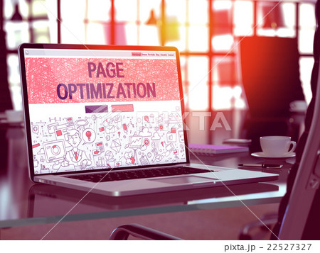 Page Optimization Concept on Laptop Screen. 22527327