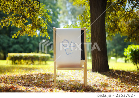 Wooden blackboard outdoors 22527627