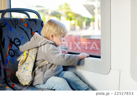 Toddler boy in train or tram Toddler boy in train or tram 22527653