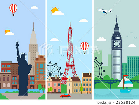 Cities skylines design with landmarks. 22528124