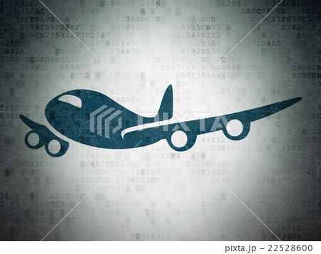 Vacation concept: Airplane on Digital Data Paper 22528600