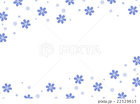 花柄背景 青のイラスト素材