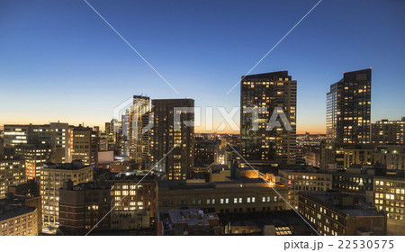 Modern downtown district at dusk Modern downtown district at dusk 22530575