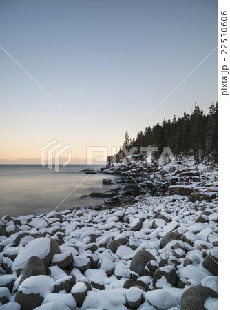 Otter Cliffs in Acadia National Park in winter Otter Cliffs in Acadia National Park in winter 22530606