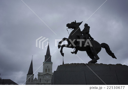 Sculpture in front of Saint Louis Cathedral 22530677