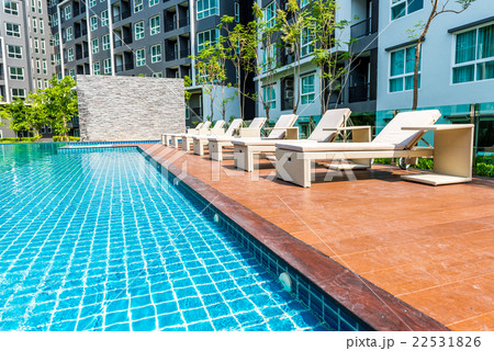 chaise longue and swimming pool chaise longue and swimming pool 22531826