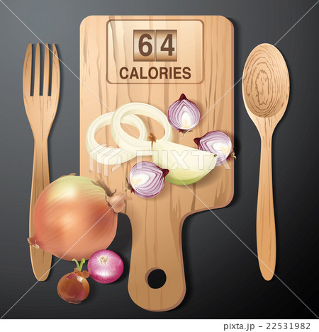 Vector of Calories in onion 22531982