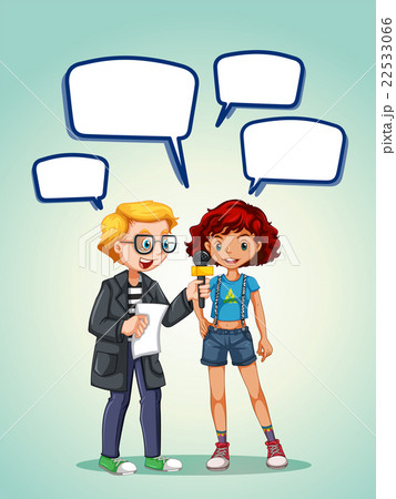 Reporter interview girl teenager 22533066