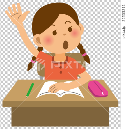 Elementary school girls girls during class Elementary school girls girls during class 22535211