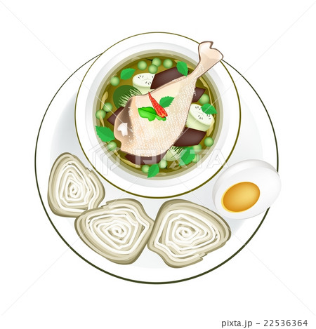 Thai Green Curry with Rice Vermicelli 22536364