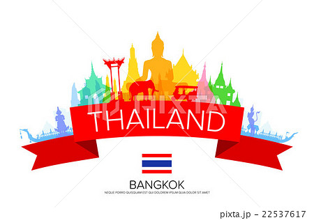 Bangkok Thailand Travel.のイラスト素材 [22537617] - PIXTA