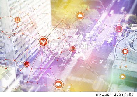 モノのインターネット（IoT,Internet of things）アブストラクトイメージ 22537789