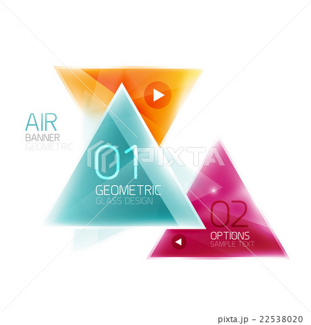 Shiny glass triangle web box 22538020