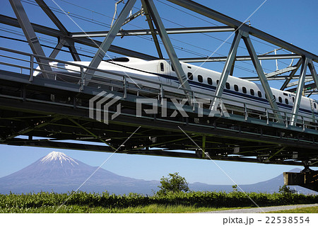 富士川を渡るN700系新幹線 22538554