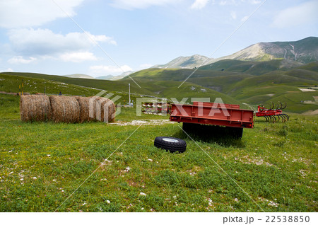 equipment. Castelluccio agriculture. Umbria, Italyの写真素材 [22538850] - PIXTA