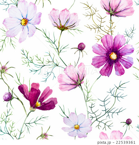 Watercolor wild flowers pattern 22539361