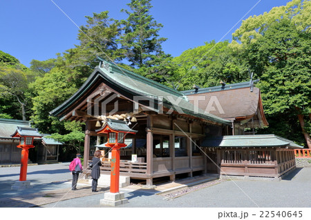 世界遺産 沖ノ島 関連遺産群 九州 福岡県 おすすめ 人気 観光地 宗像市 宗像大社 中津宮 神社の写真素材