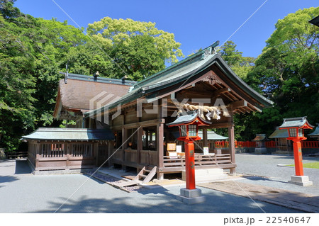 世界遺産 沖ノ島 関連遺産群 九州 福岡県 おすすめ 人気 観光地 宗像市 宗像大社 中津宮 神社の写真素材