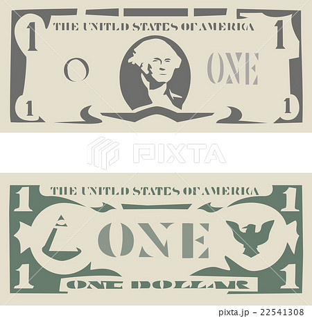 1ドル紙幣のイラスト素材 22541308 Pixta