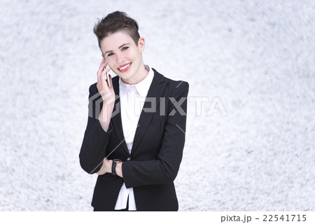 Modern business woman talking on phone 22541715