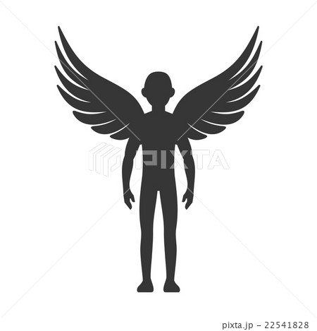 Angel Silhouette. Man with Wings Sign. Vector Angel Silhouette. Man with Wings Sign. Vector 22541828