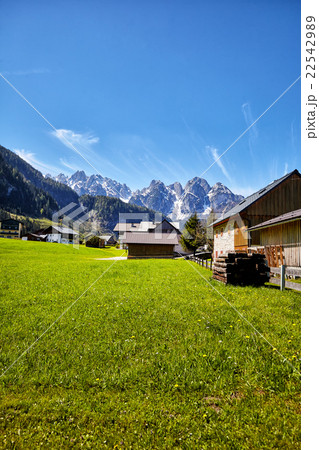 Country road leading to the alpine houses. 22542989