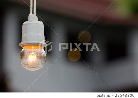 Hanging light bulb in outdoor Hanging light bulb in outdoor 22543300