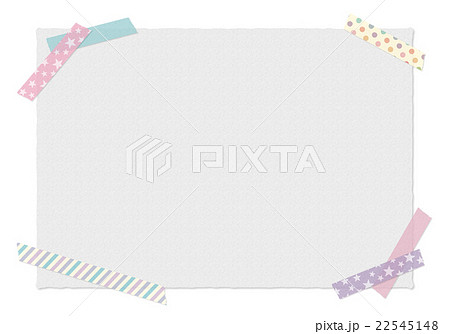 シンプルかわいい紙 マスキングテープ マステ のコピースペース 背景素材 透過png 白背景のイラスト素材 22545148 Pixta
