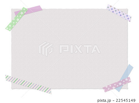 シンプルかわいい紙 マスキングテープ マステ のコピースペース 背景素材 透過png 白背景のイラスト素材