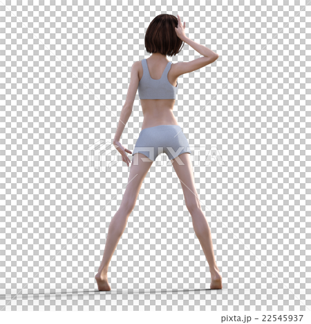 Female body part of beautiful leg perming 3DCG illustration material 22545937
