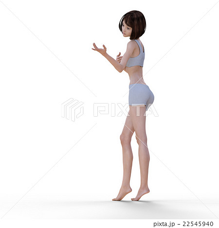 綺麗な脚の女性 ボディーパーツ perming 3DCG イラスト素材 綺麗な脚の女性 ボディーパーツ perming 3DCG イラスト素材 22545940