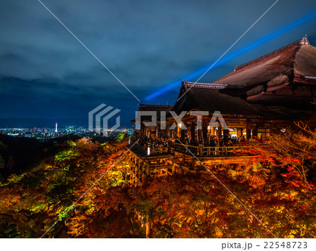 紅葉と清水の舞台ライトアップ 紅葉と清水の舞台ライトアップ 22548723