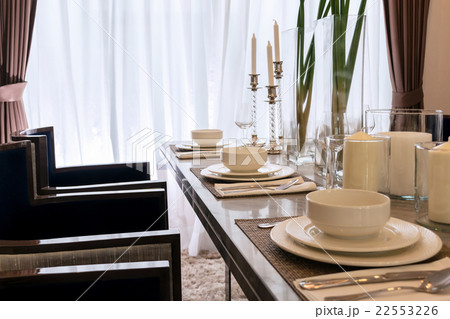 Ceramic tableware on the marble worktop Ceramic tableware on the marble worktop 22553226