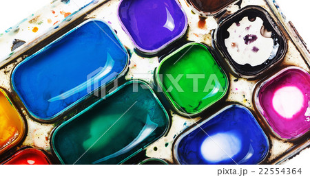 Watercolor paints. Paintbox Watercolor paints. Paintbox 22554364