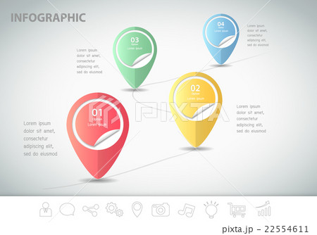 4 steps infographic template.  22554611