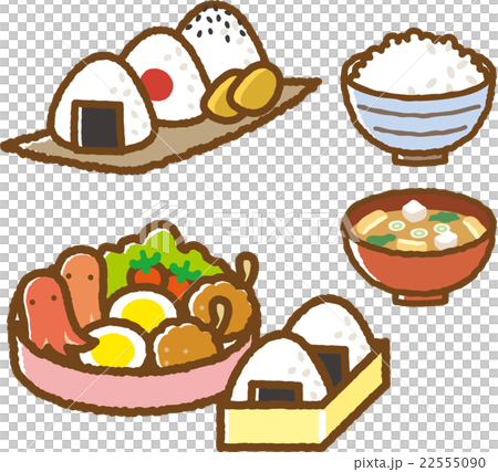 食べ物イラスト素材セット ごはん のイラスト素材