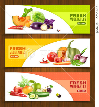 Vegetables And Fruits Horizontal Banners Vegetables And Fruits Horizontal Banners 22556846