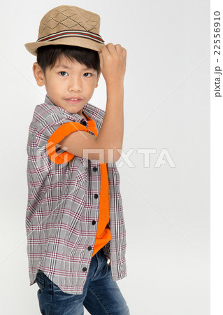 Portrait of asian cute boy with cotton hat, Portrait of asian cute boy with cotton hat, 22556910