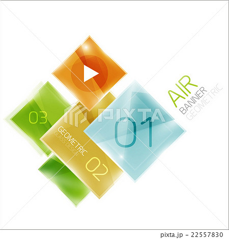 Multicolored squares with sample text 22557830