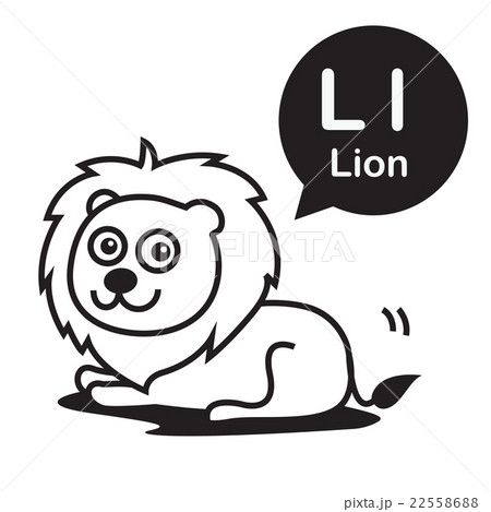 L Lion cartoon and alphabet for children  22558688