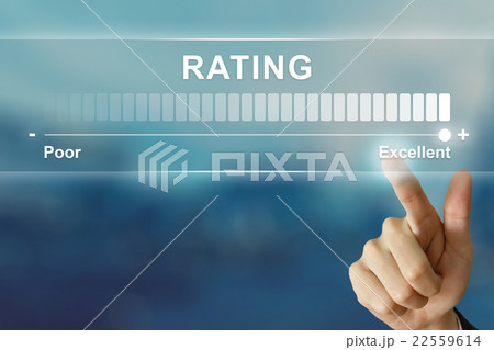 business hand clicking excellent rating 22559614