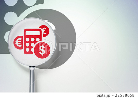 News concept:  Calculator with optical glass on 22559659