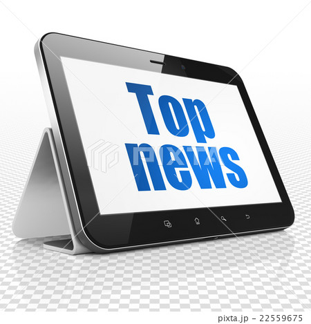 News concept: Tablet Computer with Top News on News concept: Tablet Computer with Top News on 22559675