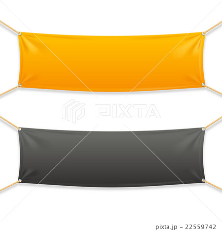 Fabric Rectangular Horizontal Banner with Ropes Fabric Rectangular Horizontal Banner with Ropes 22559742