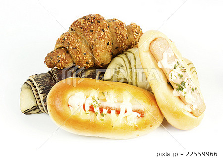 Group of croissant and bread Group of croissant and bread 22559966