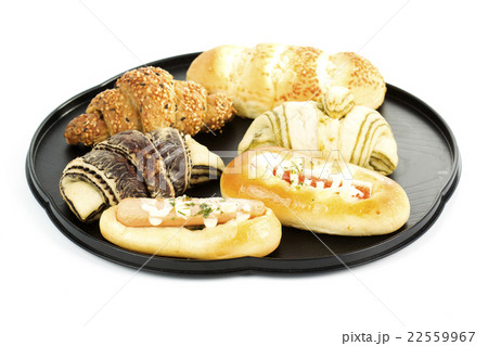 Group of croissant and bread 22559967